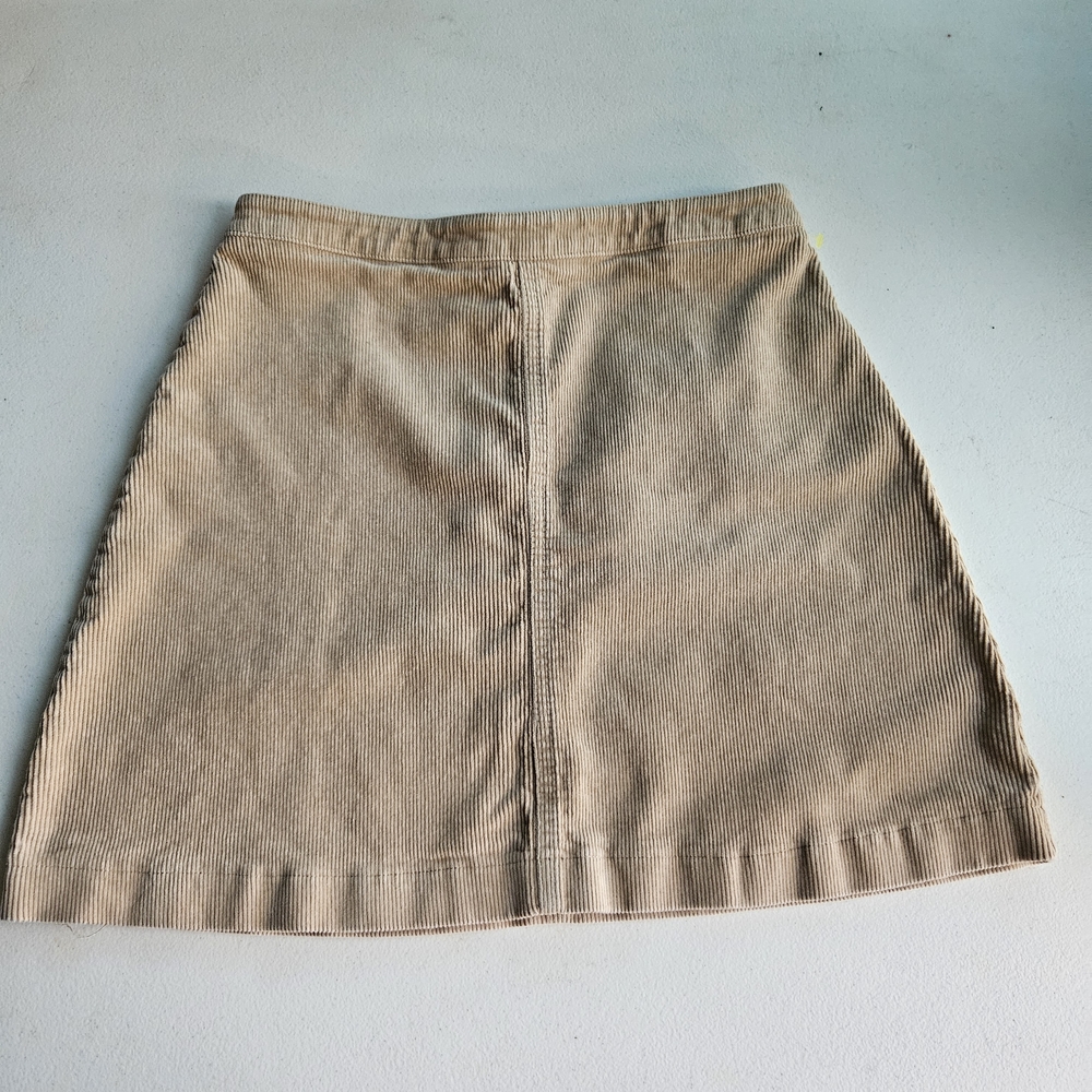 Forever 21 Beige A-Line Corduroy Skirt